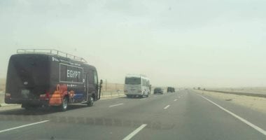 المرور يغلق طريق الزعفرانة اتجاه العين السخنة بسبب السيول