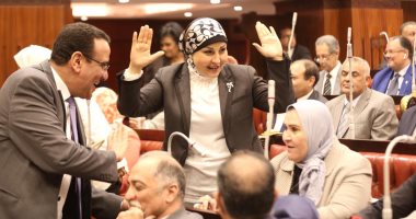 صور.. فرحة عارمة بين نائبات البرلمان بعد الموافقة على تعديل تخصيص كوتة المرأة