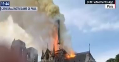 ماكرون يلغى خطاباً موجهاً للفرنسيين بسبب حريق الكاتدرائية 