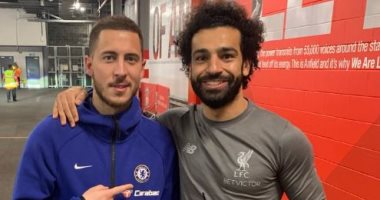 محمد صلاح ينشر صورة بصحبة هازارد على تويتر