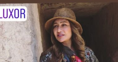 ليلى علوى تشارك بصور من المقبرة الأثرية الجديدة فى الأقصر