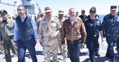الفريق أول محمد زكى يشهد المرحلة الرئيسية للتدريب المشترك "ميدوزا -8" 