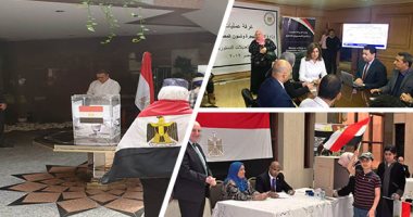 توافد المواطنين على لجان الاستفتاء بمدرسة المنيل الاعدادية بنين