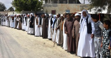 صور.. قبائل مطروح تحتشد أمام اللجان بمراكز وقرى المحافظة