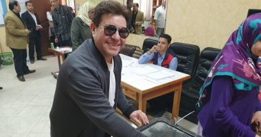  هاني شاكر يدلي بصوته علي التعديلات الدستورية فى الهرم