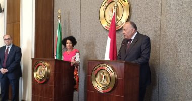 سامح شكرى: بحثت مع وزيرة خارجية جنوب أفريقيا الأوضاع فى ليبيا والسودان 