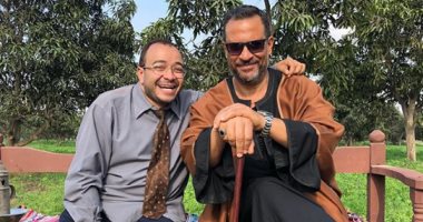 شاهد.. ماجد المصرى وحسام داغر من كواليس مسلسل "زلزال"