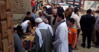 تزايد أعداد الناخبين بالاستفتاء على تعديل الدستور بقرية أبو غالب بمنشأة القناطر