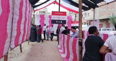 طوابير أمام لجان مدرسة المقطم الرسمية لغات للمشاركة فى الاستفتاء على الدستور