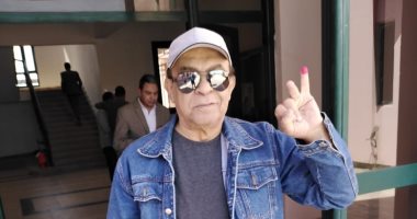 هادي الجيار يدلي بصوته في الاستفتاء على التعديلات الدستورية بمدينة الإنتاج