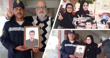 صور.. شهداء الشرطة تزين لجان الاستفتاء على الدستور.. أسر الأبطال يشاركون المواطنين التصويت ويطالبون جموع المصريين بالنزول للاقتراع.. ويؤكدون: هذا المشهد الحضاري يثبت أن دماء أبنائنا لم تذهب هدرا