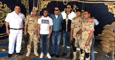 على ربيع وأوس وأوس يشاركان فى الاستفتاء على تعديلات الدستور 