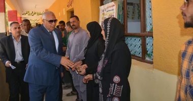 محافظو الوادى الجديد وأسوان والسويس وبورسعيد والقليوبية يتفقدون اللجان