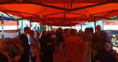 فيديو.. طوابير المواطنين أمام مدرسة التوفيقية بروض الفرج ثالث أيام الاستفتاء