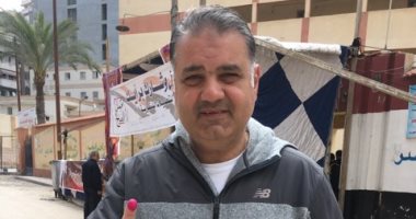 عضو المصارعة يدلى بصوته فى الاستفتاء على تعديلات الدستور ويؤكد: أول مرة أشارك