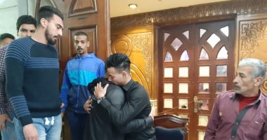 صور.. الشامي ومجلس البلدية ولاعبو المصرى وبتروجت فى عزاء والد نبيل دونجا