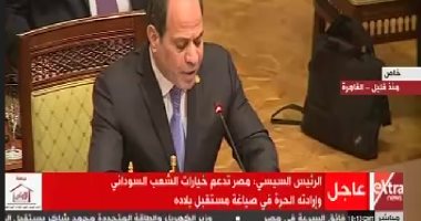 ننشر نص كلمة السيسى بجلسة افتتاح اجتماع القمة للشركاء الإقليميين للسودان