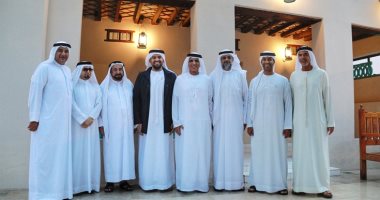 صور.. حاكم الشارقة يزور منزل أجداد حسين الجسمى بعد ترميمه