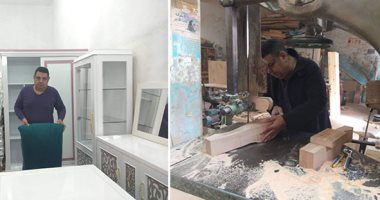 صور.. النجاح مستمر بدعم "تنمية المشروعات".. محمود طه يصنع أثاث مودرن بخامات مصرية 80٪ فى دمياط.. ويؤكد: الجهاز يعاون الشباب فى تحقيق أحلامهم.. وساعدنى فى تسويق منتجاتى بمعارضه المختلفة