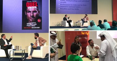 فى معرض أبوظبى للكتاب 2019.. أيهما الأفضل رونالدو أم ميسى؟.. إجابة صادمة من مؤلف "لماذا نلعب كرة القدم 11 ضد 11".. الأرجنتينى لوثيانو فيرنيك: الشغف سر تحولى من صحفى سياسى لأحد عشاق الساحرة المستديرة.. صور