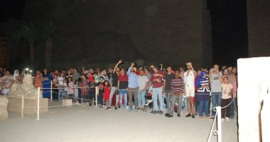 عروض الصوت والضوء تستقبل الآلاف بمناسبة الاحتفال بتحرير سيناء وأعياد الربيع