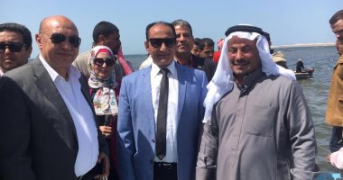 صور.. نائب وزير الزراعة ومحافظ شمال سيناء يطلقان موسم الصيد ببحيرة البردويل