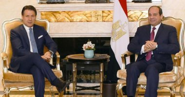 السيسى يلتقى رئيس وزراء إيطاليا فى مقر إقامته ببكين