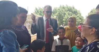 وكيل زراعة بنى سويف يتفقد حديقة الحيوان فى شم النسيم ويستمع لمقترحات الزائرين