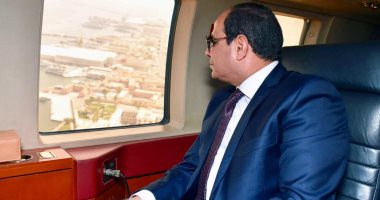 السيسى فى جولة تفقدية "جوا" لمشروعات تطوير ميناء الإسكندرية ومحور روض الفرج