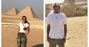 صور تايجا وكورتنى كاردشيان أمام الأهرامات تثير التساؤلات
