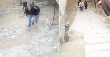محافظة القاهرة تستجيب لصحافة المواطن وتنشىء سلم خرسانى لصعود الدائرى