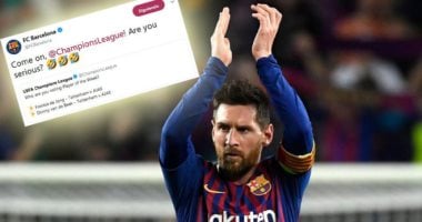 لماذا سخر نادى برشلونة من حساب دوري ابطال اوروبا على "تويتر"؟ 