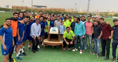 صور.. بيراميدز يحتفل بعيد ميلاد أحمد حسن فى حضور البدرى