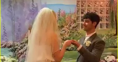 "سانسا اتجوزت".. شاهد حفل زفاف جو جوناس وصوفى تيرنر فى لاس فيجاس