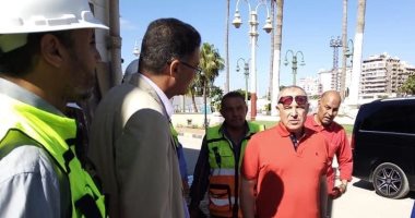 أبو ريدة ومجاهد وفضل يزورون استاد الإسكندرية