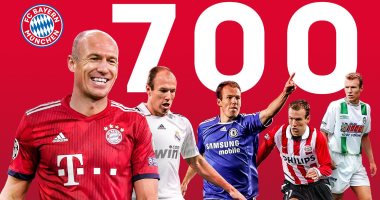 الجناح الطائر أريين روبن يصل إلى 700 مباراة فى مسيرته