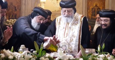 صور.. البابا تواضروس يطيب رفات القديس مارمرقس بالإسكندرية