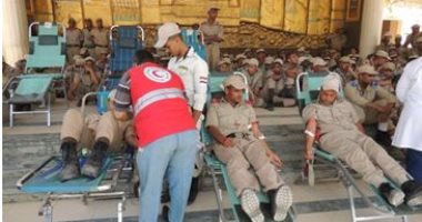 حملة للتبرع بالدم بمشاركة ضباط وأفراد ومجندى إدارة قوات الأمن بأسيوط