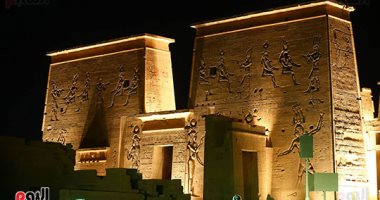 جمال و روعة معبد فيلة فى ليالى أسوان الساحرة