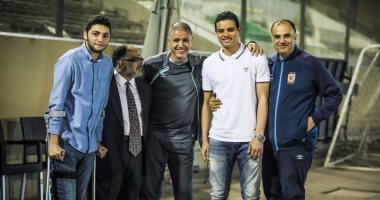 صور .. سعد  ونيدفيد يزوران مران الأهلي عقب العودة من ألمانيا