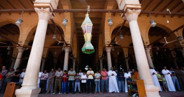 أول صلاة جمعة فى رمضان بمسجد عمرو بن العاص