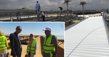 يوم مع العمال فى عز الحر والصيام.. يتحدون ارتفاع درجة الحرارة لبناء المستقبل.. العاملون بمشروع الطاقة الشمسية بمصر: شمس أسوان الأكثر سطوعا.. وعمال المنطقة الاستثمارية ببنها: "مفيش راحة إلا بعد انتهاء المشروع"