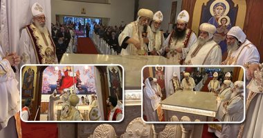 صور.. فى زيارة خارجية جديدة.. البابا تواضروس يدشن كنيسة دوسردولف بألمانيا.. يدعو الأقباط لزيارة مصر وقراءة تاريخها.. ويكرم رئيس البرلمان الألمانى.. وكاهن الكنيسة: كانت حصنا تاريخيا أثناء الحرب العالمية الثانية