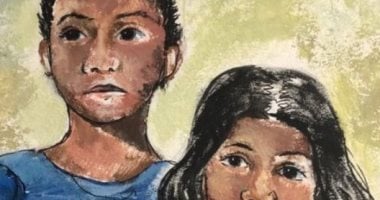 شاهد..لوحة أطفال المهاجرين قبل عرضها فى مبنى الكابيتول الأمريكى