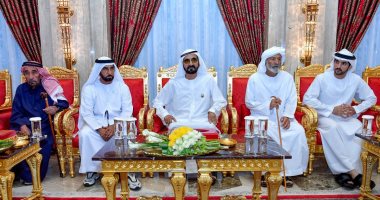 محمد بن راشد وولى عهد دبى يستقبلان مباركات شهر رمضان