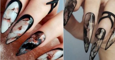 الرخام موضة جديدة فى رسومات الأظافر.. تعرفى عليها