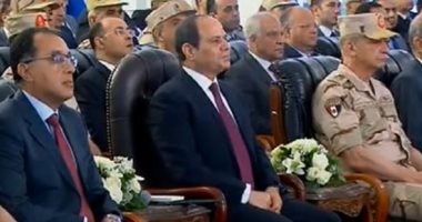 السيسى فى افتتاح محور روض الفرج: "كل مشروع بنخلصه بيوفر وقت وجهد وفلوس"