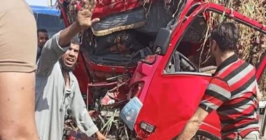 مصرع شخصين وإصابة 5 أخرين فى تصادم بين 5 سيارات بحلوان