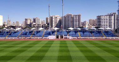 صور.. الانتهاء من أعمال التطوير باستاد الإسكندرية استعدادا لكأس الأمم