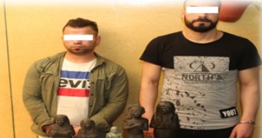 استهداف منطقة البراجيل وضبط شخصين بحوزتهما 29 قطعة يشتبه فى أثريتها ومخدرات